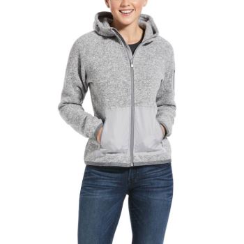 Ariat Polartec Flou Full Zip Hoodie Siva | tViMbrf2