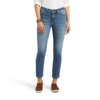 Ariat Premium High Rise Straight Crop Jean Modre | cPzMfEG5