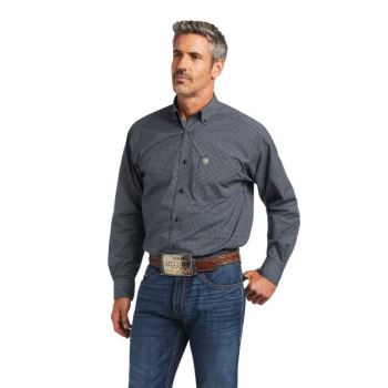 Ariat Pro Series Brian Klasické Fit Shirt Modre | QXlJkU7O