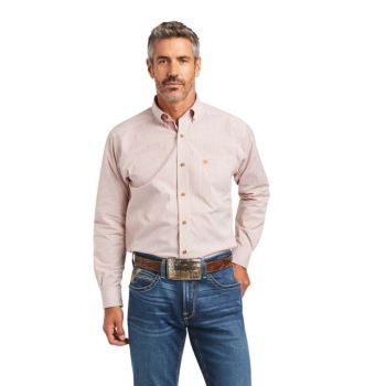 Ariat Pro Series Dayne Mini Stripe Klasické Fit Shirt Amber Dusk | sg5JA70k