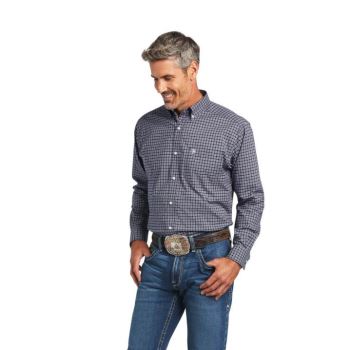 Ariat Pro Series Iker Stretch Klasické Fit Shirt Námornícka Modrá Modre | eUMW9CmV