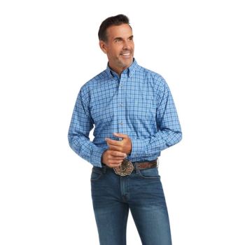 Ariat Pro Series Quinn Stretch Klasické Fit Shirt Bright Cobalt | sariLJNi
