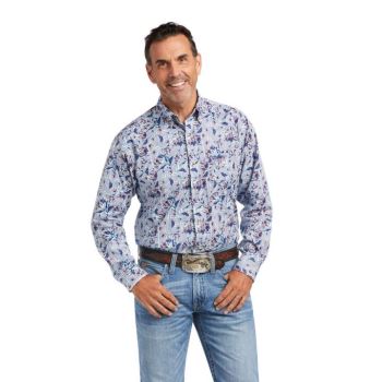Ariat Qasim Stretch Klasické Fit Shirt Biele | siATx28e