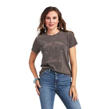 Ariat REAL Ariat Boot CO. Tee Siva Modre Svetlomodrá | GkqZT4Aq
