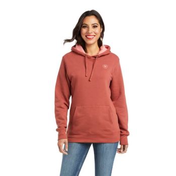 Ariat REAL Arm Logo Hoodie Marsala | NTvkmUGL