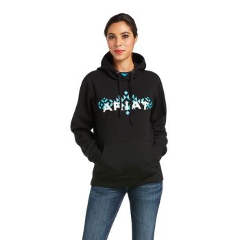 Ariat REAL Arm Logo Hoodie Čierne | j1H01nnT