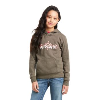 Ariat REAL Chest Logo Hoodie Banyan Bark | qUhQf8Ry