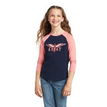 Ariat REAL Firebird BB LS Tee Námornícka Modrá | FHvnOcyt