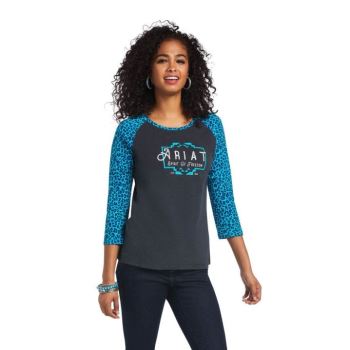Ariat REAL Freedom Shirt Siva Leopardie | Wt8zeP9j