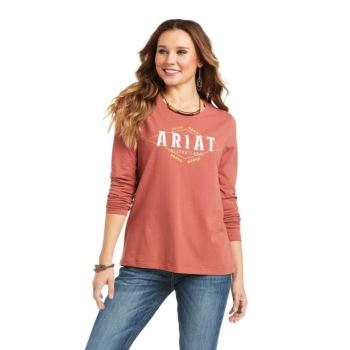 Ariat REAL Logo Flourish T-Shirt Marsala | Zo15bFEQ