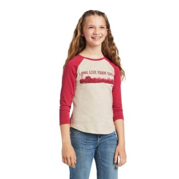Ariat REAL Long Live Tee Červené | b1pFnKSJ