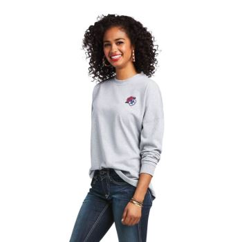 Ariat REAL OVERSIZE Tee Siva | h7BIF1wD