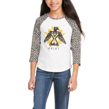 Ariat REAL Thunderbird Baseball Tee Egret | F4BDeG6X