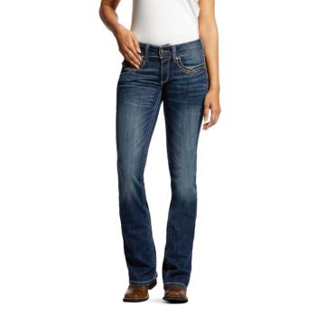 Ariat R.E.A.L. Stredne Rise Stretch Entwined Festival Boot Cut Jean Modre | 9zxqsIYh