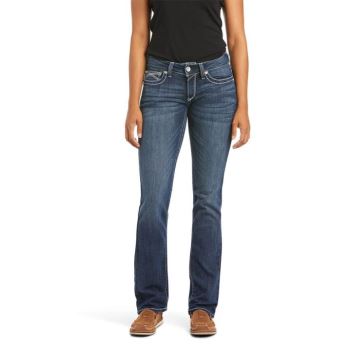 Ariat R.E.A.L. Stredne Rise Stretch Ivy Stackable Straight Leg Jean Dresden | G0cOVg4u