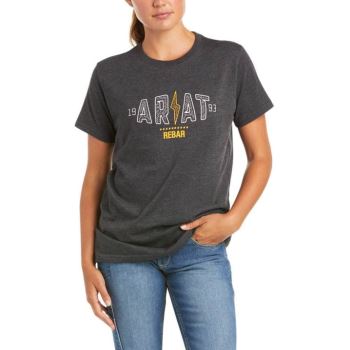 Ariat Rebar Bavlnene Strong Bolt T-Shirt Siva | aY9JoPaR
