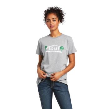 Ariat Rebar Bavlnene Strong Farm Grafika T-Shirt Siva | iyhze9d3