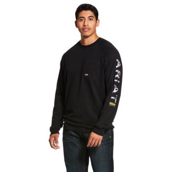 Ariat Rebar Bavlnene Strong Grafika T-Shirt Čierne | OfeKBC9y