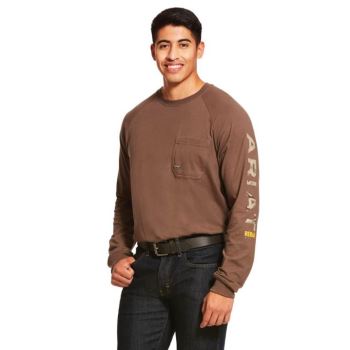 Ariat Rebar Bavlnene Strong Grafika T-Shirt Moss | marIItMX