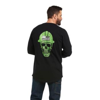 Ariat Rebar Bavlnene Strong Roughneck Grafika T-Shirt Čierne | 3ADfCK6w