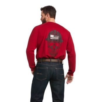 Ariat Rebar Bavlnene Strong Roughneck Grafika T-Shirt Červené | PA5CqXuQ