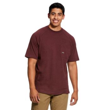 Ariat Rebar Bavlnene Strong T-Shirt Bordove | wHhDjeZQ