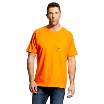 Ariat Rebar Bavlnene Strong T-Shirt Oranžové | Fj4llxXX