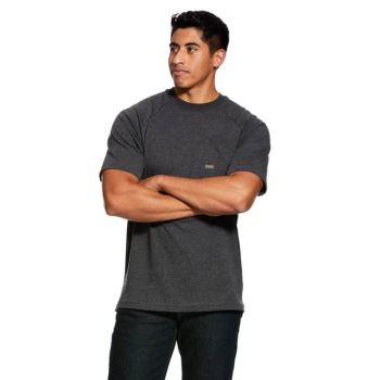 Ariat Rebar Bavlnene Strong T-Shirt Siva | FvcgUOBs