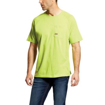Ariat Rebar Bavlnene Strong T-Shirt Svetlo Zelene | GHU9IlrX