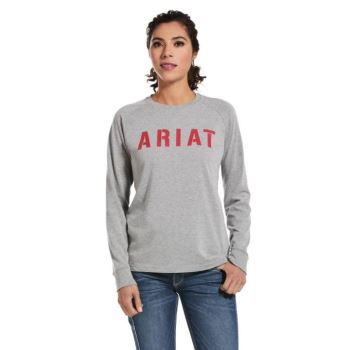 Ariat Rebar CottonStrong Block T-Shirt Siva | JFsMtuVB