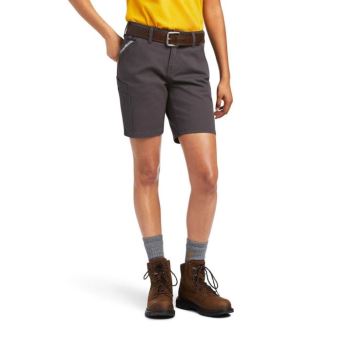 Ariat Rebar DuraStretch Made Tough Kratke Siva | jLZsKfJN