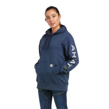 Ariat Rebar Grafika Hoodie Námornícka Modrá | faSGfKvK