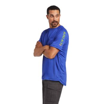 Ariat Rebar Heat Fighter T-Shirt Kráľovská Modrá | 0UQWlhDK
