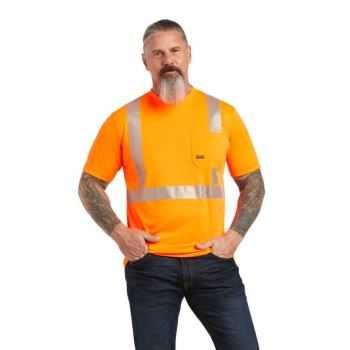 Ariat Rebar Hi-Vis ANSI T-Shirt Oranžové | RJnF797I