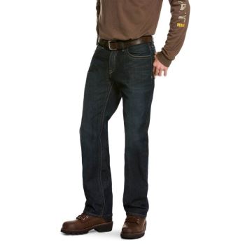 Ariat Rebar M4 Relaxed DuraStretch Edge Stackable Straight Leg Jean Cobalt | B1OBGqH6