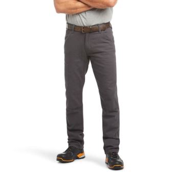Ariat Rebar M4 Relaxed DuraStretch Made Tough Double Front Stackable Straight Leg Pant Siva | c21BxBtR