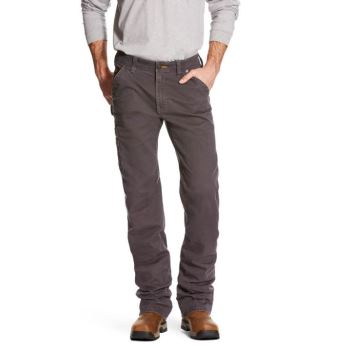 Ariat Rebar M4 Relaxed DuraStretch Washed Twill Dungaree Boot Cut Pant Siva | odN4yqNz