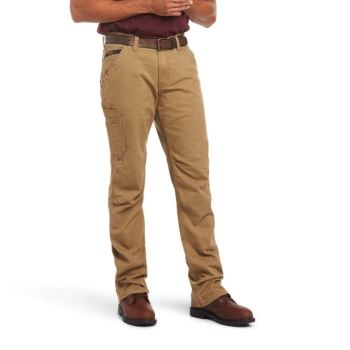 Ariat Rebar M4 Relaxed DuraStretch Washed Twill Dungaree Boot Cut Pant Hnedožltý | pVvwrBnC