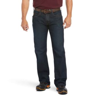 Ariat Rebar M5 Straight DuraStretch Edge Stackable Straight Leg Jean Siva Čierne | NNWan1za