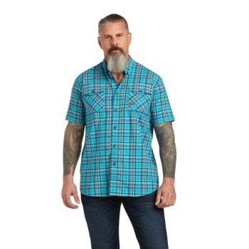Ariat Rebar Made Tough DuraStretch Pracovná Shirt Tyrkysový | JMneOMal