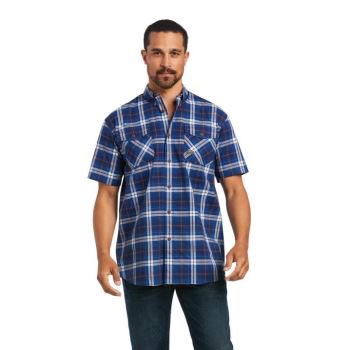 Ariat Rebar Made Tough DuraStretch Pracovná Shirt Námornícka Modrá | ZT6URSzO
