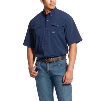 Ariat Rebar Made Tough VentTEK DuraStretch Pracovná Shirt Námornícka Modrá | Ddw4OWlL