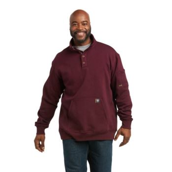 Ariat Rebar Overtime Fleece Svetrove Saty Malbec | n1SLvaVw