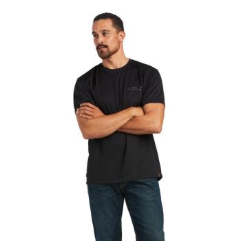 Ariat Rebar Polartec Elite All Season T-Shirt Čierne | x5RRKhP5