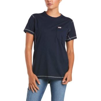 Ariat Rebar Pracovná Woman Camo Flag T-Shirt Námornícka Modrá | gCZc3Q5o