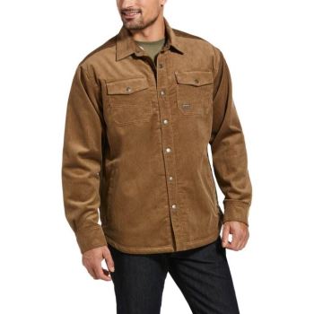 Ariat Rebar Sherpa-lined Corduroy Shirt Jacket Hnedožltý | ddL2D8U0