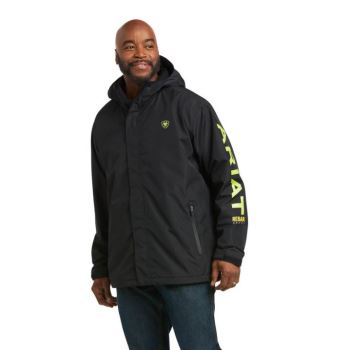Ariat Rebar Stormshell Logo Nepremokave Jacket Svetlo Zelene Čierne | SXNeGdmj