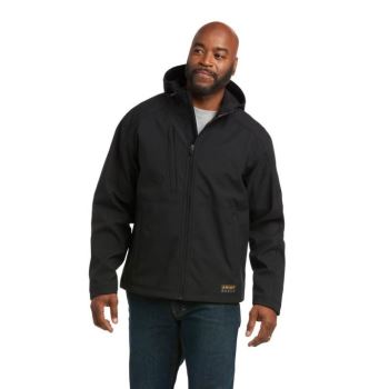 Ariat Rebar Stretch Platene Softshell S Kapucňou Logo Jacket Svetlo Zelene Čierne | RdCcLUdB