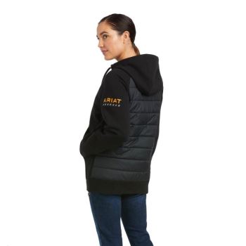 Ariat Rebar Thermic Insulated Full Zip Hoodie Čierne | b4Zmza6L