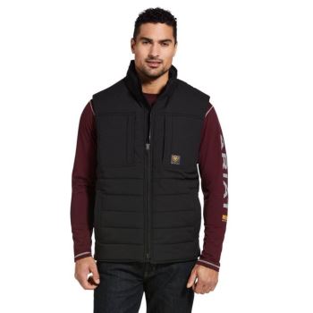 Ariat Rebar Valiant Stretch Platene Vody Resistant Insulated Vest Čierne | OpunvqRo